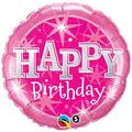Loftus International 18 in. Birthday Pink Sparkle Party Balloon Q3-7913